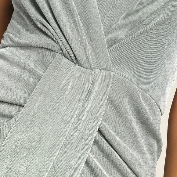 Lulu’s sage blue/green tulip hem dress. Size large. - Picture 5 of 5